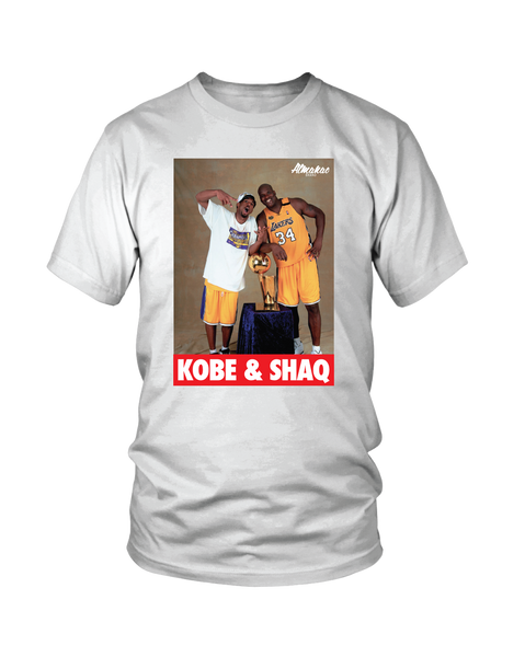 The Almanac Brand White Kobe and Shaq Tee
