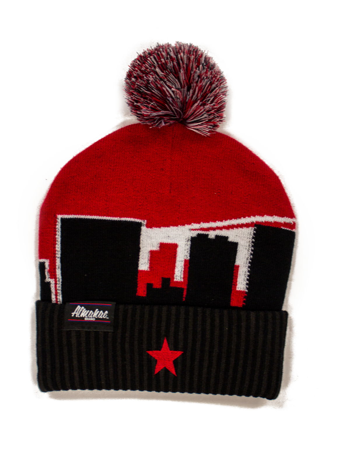 Almanac 1977 Portland Skyline Pom Beanie Cap