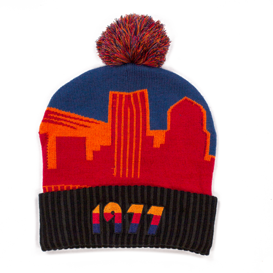 1977 Portland Coliseum Skyline Pom Beanie Cap