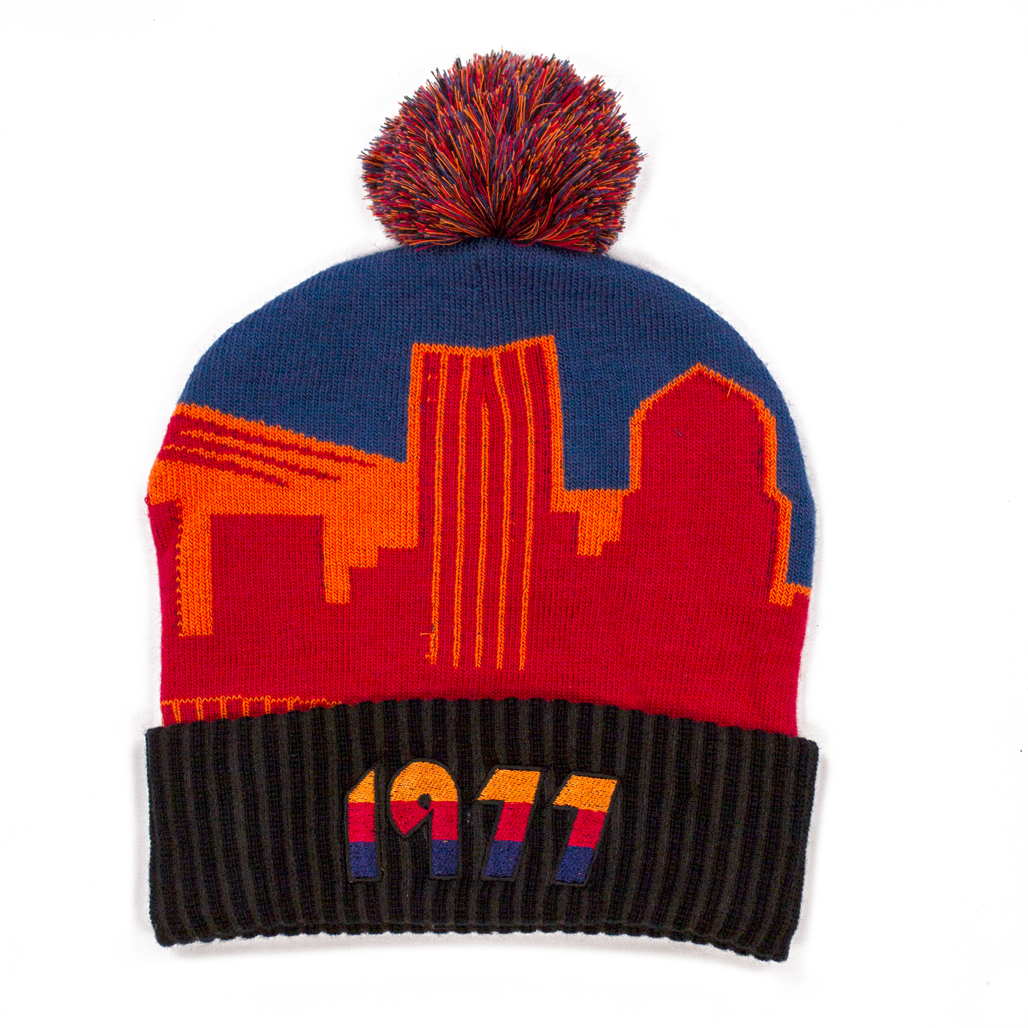 1977 Portland Coliseum Skyline Pom Beanie Cap