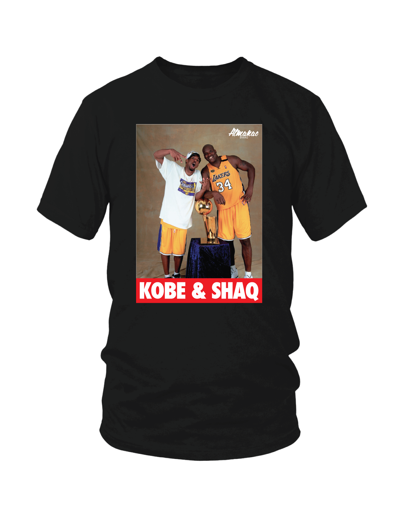 The Almanac Brand Black Kobe and Shaq Tee