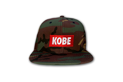 KOBE Big Red Box Logo Snapback Cap.