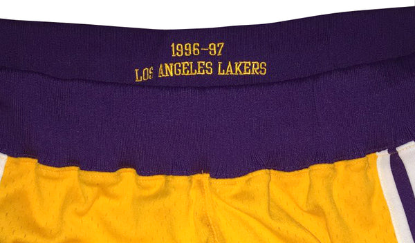 Los Angeles Lakers 1996-97 Home Shorts - Yellow/Purple
