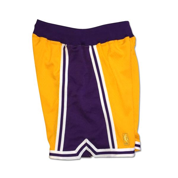 Men's Los Angeles Lakers Mitchell & Ness Gold 1996-97 Just Don Shorts