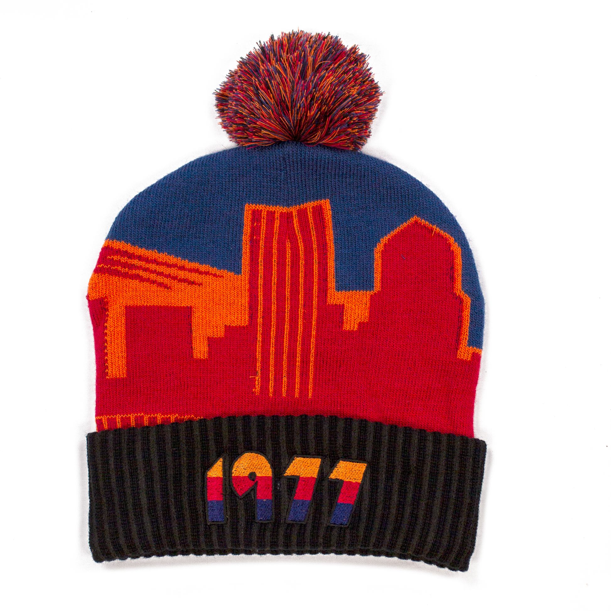 1977 Portland Coliseum Skyline Pom Beanie Cap