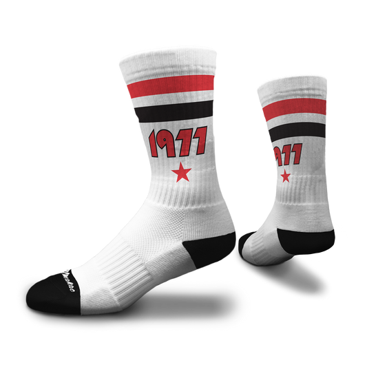 Almanac White/Red/Black 1977 Portland Crew Sock