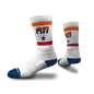 Almanac White/Red Orange/Chili Pepper 1977 Portland Coliseum Crew Sock